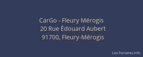 CarGo - Fleury Mérogis