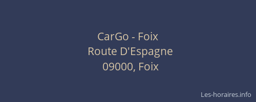 CarGo - Foix