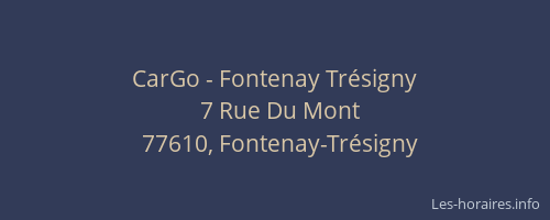 CarGo - Fontenay Trésigny