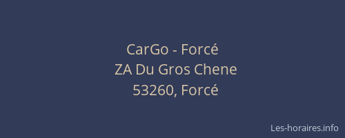 CarGo - Forc&eacute;