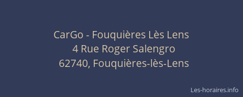 CarGo - Fouquières Lès Lens