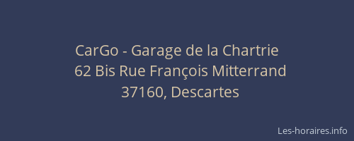 CarGo - Garage de la Chartrie
