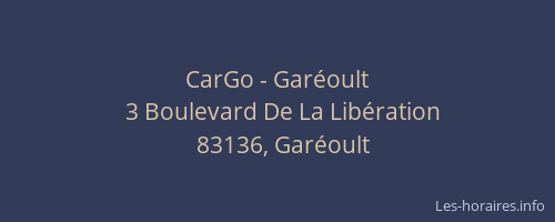 CarGo - Garéoult