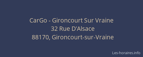 CarGo - Gironcourt Sur Vraine