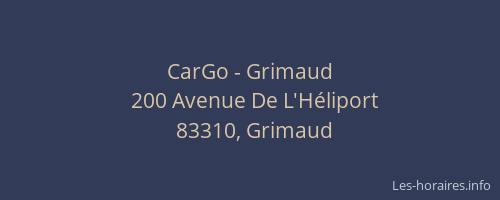 CarGo - Grimaud