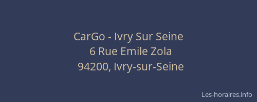 CarGo - Ivry Sur Seine