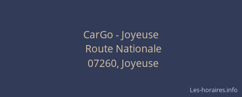 CarGo - Joyeuse
