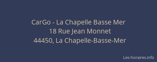 CarGo - La Chapelle Basse Mer