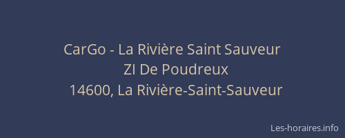 CarGo - La Rivière Saint Sauveur