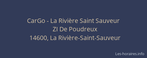 CarGo - La Rivi&egrave;re Saint Sauveur