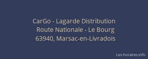 CarGo - Lagarde Distribution
