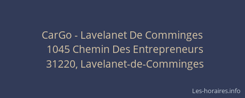 CarGo - Lavelanet De Comminges