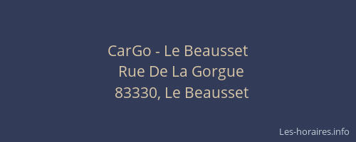 CarGo - Le Beausset