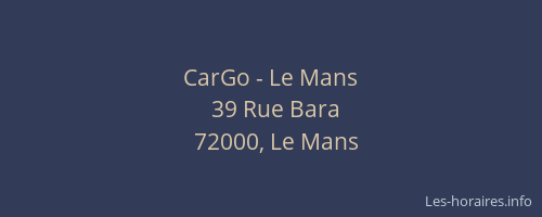 CarGo - Le Mans
