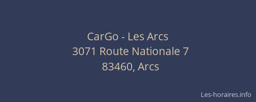 CarGo - Les Arcs