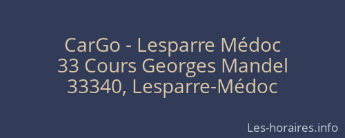 CarGo - Lesparre Médoc