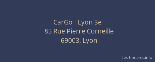 CarGo - Lyon 3e