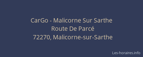 CarGo - Malicorne Sur Sarthe