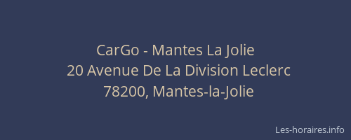 CarGo - Mantes La Jolie