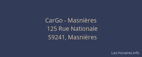 CarGo - Masnières