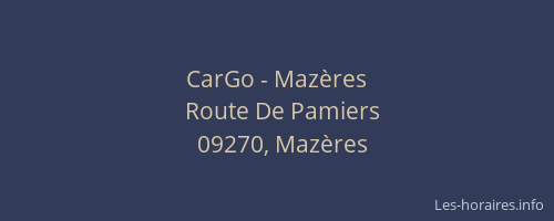 CarGo - Mazères