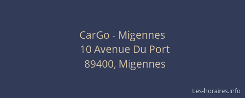 CarGo - Migennes