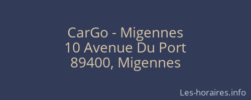 CarGo - Migennes