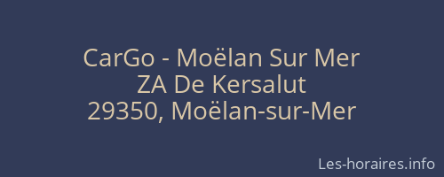 CarGo - Moëlan Sur Mer
