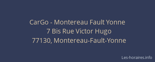 CarGo - Montereau Fault Yonne
