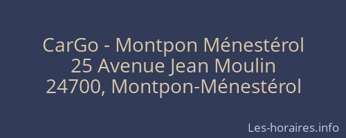 CarGo - Montpon Ménestérol