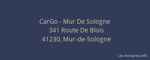CarGo - Mur De Sologne
