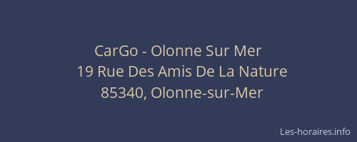 CarGo - Olonne Sur Mer
