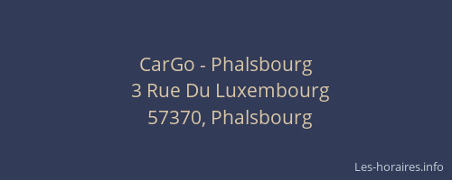 CarGo - Phalsbourg
