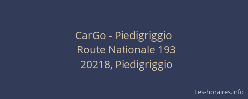 CarGo - Piedigriggio