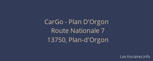 CarGo - Plan D'Orgon