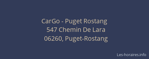 CarGo - Puget Rostang