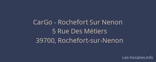 CarGo - Rochefort Sur Nenon