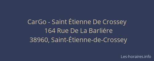 CarGo - Saint Étienne De Crossey