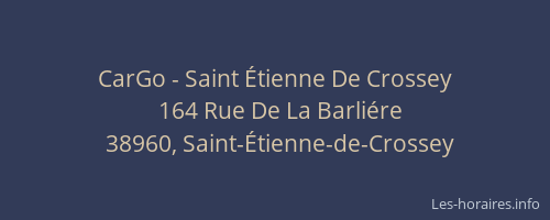 CarGo - Saint &Eacute;tienne De Crossey