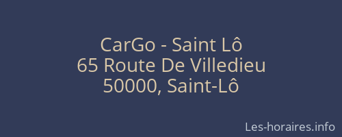 CarGo - Saint Lô