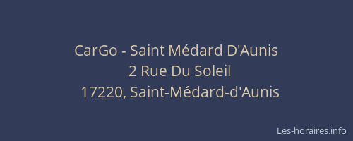 CarGo - Saint Médard D'Aunis