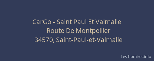 CarGo - Saint Paul Et Valmalle