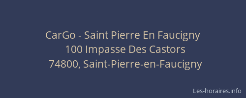 CarGo - Saint Pierre En Faucigny