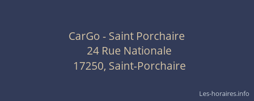 CarGo - Saint Porchaire