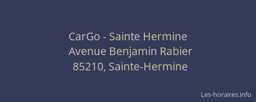 CarGo - Sainte Hermine