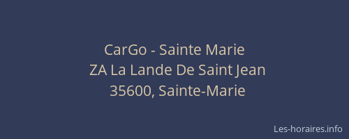 CarGo - Sainte Marie