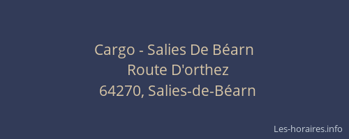 Cargo - Salies De Béarn