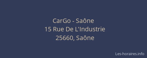 CarGo - Sa&ocirc;ne