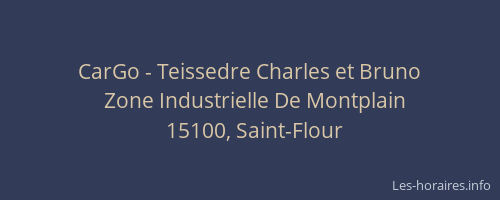 CarGo - Teissedre Charles et Bruno