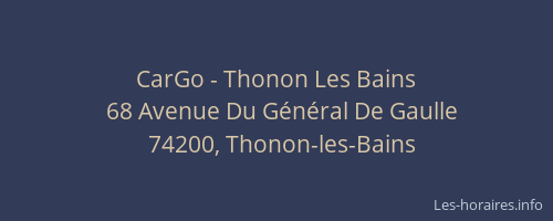 CarGo - Thonon Les Bains
